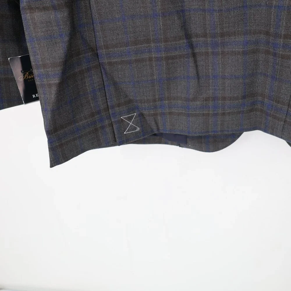 NWT Brooks brothers Sport Coat Mens 40R Regent Zignone Wool notch lapel plaid